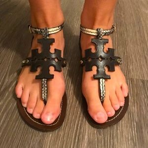 Tory Burch Snakeskin Chandler Sandal!